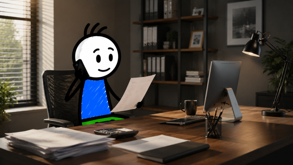 Como negociar dívida com o banco — personagem ao telefone com roteiro na mão
